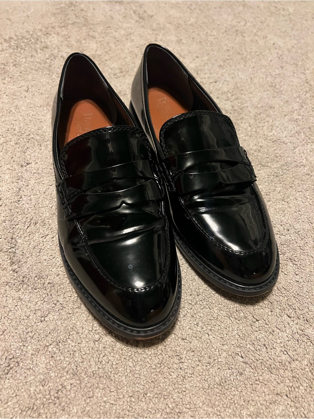 Classic Black Patent Leather Penny Loafers